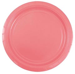 Baby Pink Round Paper Plates - Medium - 9 Inch - 50 Pack