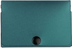 Teal Plastic Business Card Case - 20 Card Capacity