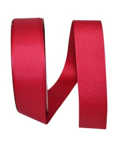 Cranberry Red Texture 1 1/2 Inch x 50 Yards Grosgrain Ribbon