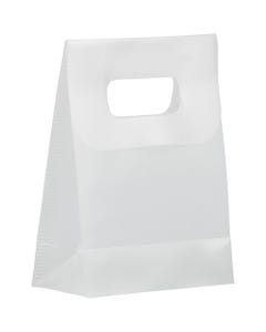 Clear Frosted Plastic Lunch Bags Small 3 x 4 x 1 1/2