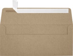 Oak Brown Woodgrain 68lb #10 Square Flap Envelopes (4 1/8 x 9 1/2) with Peel & Seal