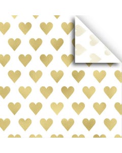 Golden Hearts Tissue Paper Ream - 20" x 30" (240 Sheets)