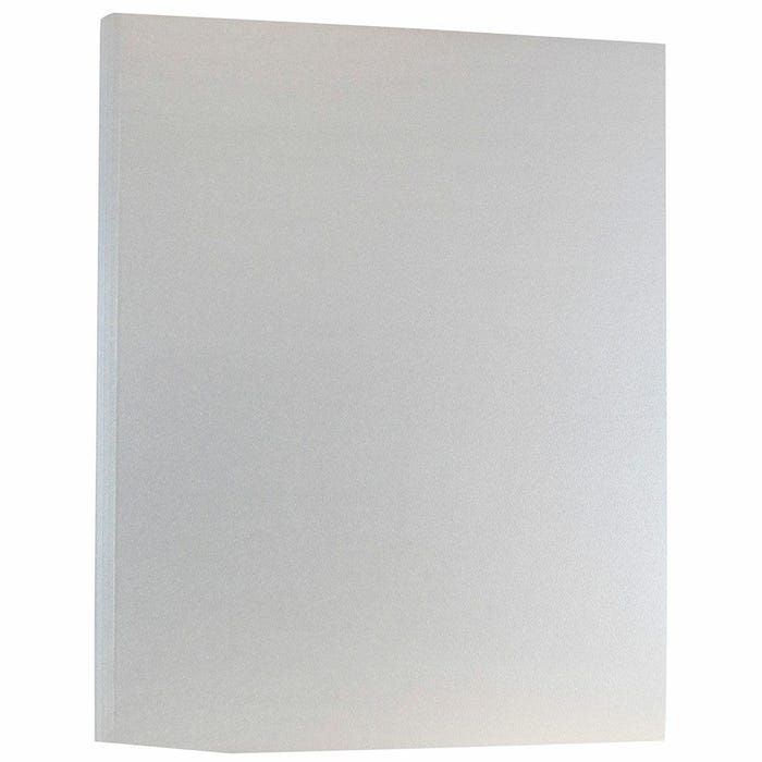 Jam Metallic Paper, 8.5 x 11, 32lb Silver, 100/Pack
