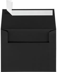 A2 Invitation Envelopes (4 3/8 x 5 3/4) with Peel & Seal - Black Linen