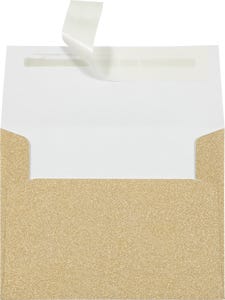 A2 Invitation Envelopes (4 3/8 x 5 3/4) with Peel & Seal - Gold Sparkle