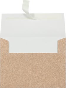 A2 Invitation Envelopes (4 3/8 x 5 3/4) with Peel & Seal - Rose Gold Sparkle
