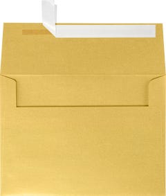 Gold Metallic 32lb A4 Invitation Envelopes (4 1/4 x 6 1/4) with Peel & Seal