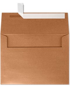 A4 Invitation Envelopes (4 1/4 x 6 1/4) with Peel & Seal - Copper Metallic