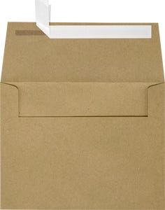 Brown Kraft Grocery Bag 28lb A7 Invitation Envelopes (5 1/4 x 7 1/4) with Peel & Seal