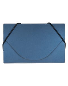Metallic Blue Plastic Business Card Case