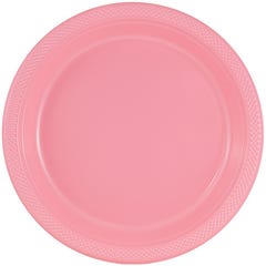 Baby Pink Plastic Plates - Small - 7 Inch - 20 Pack