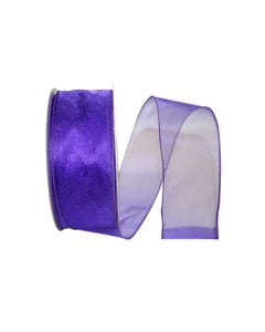 Purple 2 1/2 Inch x 50 Yards Sheer Ribbon