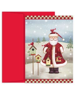 Santa's Birdhouses Christmas Cards
