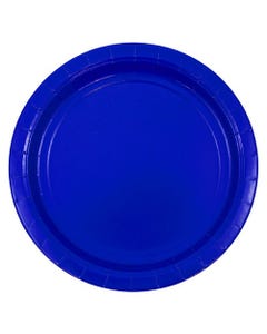Royal Blue Medium Paper Plates - Pack of 50