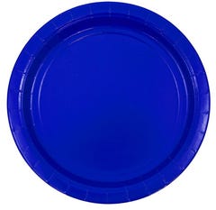 Royal Blue Round Paper Plates - Medium - 9 Inch - 50 Pack