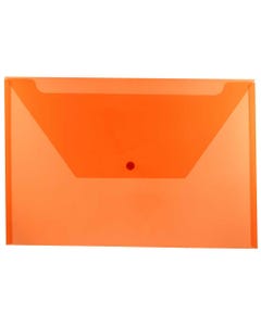 Orange Legal Booklet 9 3/4 x 14 1/2 Snap Plastic Envelope