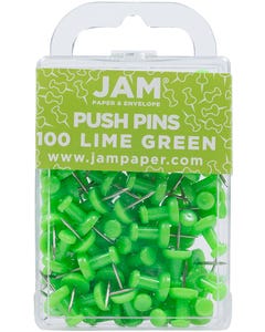 Lime Green Pushpins - Pack of 100