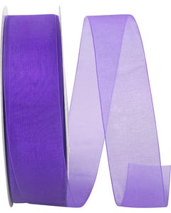 Purple Chiffon 1 1/2 Inch x 100 Yards Sheer Ribbon