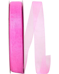 Hot Pink Chiffon 7/8 Inch x 100 Yards Sheer Ribbon