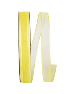 Light Yellow 5/8 Inch x 50 Yards Sheer Ribbon