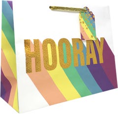 Hooray Large Gift Bags (12 1/2 x 10 x 5) - 120 Pack
