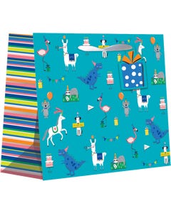 Party Animals Large 12 1/2 x 10 x 5 Gift Bag - Pack of 120