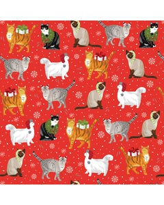 Christmas Cats Wrapping Paper Roll 833 ft x 30 in (2082.5 sq ft)