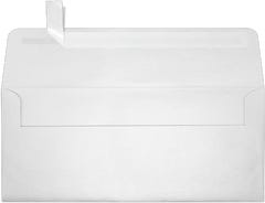 Crystal White Metallic 32lb #10 Square Flap Envelopes (4 1/8 x 9 1/2) with Peel & Seal