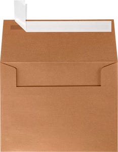 A2 Invitation Envelopes (4 3/8 x 5 3/4) with Peel & Seal - Copper Brown Metallic