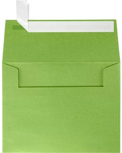 A2 Invitation Envelopes (4 3/8 x 5 3/4) with Peel & Seal - Lime Green Metallic