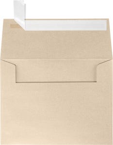 A2 Invitation Envelopes (4 3/8 x 5 3/4) with Peel & Seal - Light Brown Taupe Metallic
