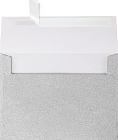 A7 Invitation Envelopes (5 1/4 x 7 1/4) with Peel & Seal - Silver Sparkle