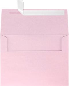 A6 Invitation Envelopes (4 3/4 x 6 1/2) with Peel & Seal - Pink Rose Metallic