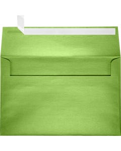 A9 Invitation Envelopes (5 3/4 x 8 3/4) with Peel & Seal - Lime Green Metallic