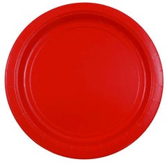 Red Medium Paper Plates (9 Inch) - 50 Pack