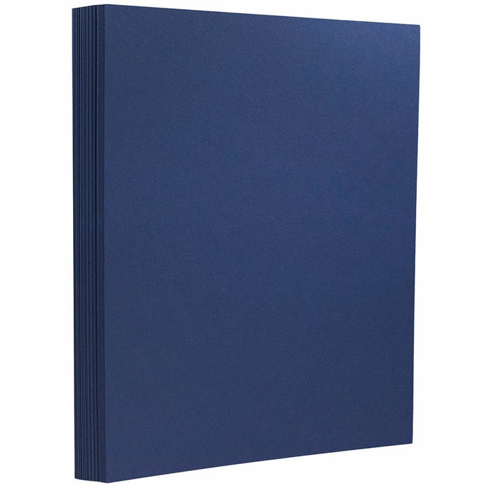 Jam Paper Matte Cardstock, 8.5 x 11, 130lb Presidential Blue, 25/Pack