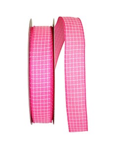 Hot Pink Saddle Linen 50 Yard Ribbon Roll 1 1/2" Wide Ribbon