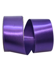 Purple 2 1/4 Inch x 50 Yards Satin Double Face Ribbon