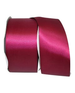Wine Red 2 1/2 Inch x 50 Yards Satin Double Face Ribbon