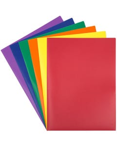 Assorted Plastic Pop Folders A4