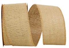 Sand Brown Wired 2 1/2 Inch x 10 Yards Burlap Ribbon