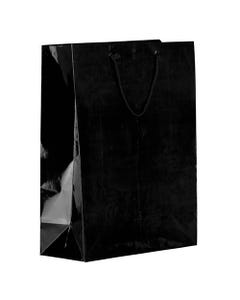 Black Glossy X Large 12 1/2 x 17 x 6 Gift Bag