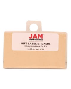 Buff Pack of 25 Label Stickers 2 x 3 1/2 Labels