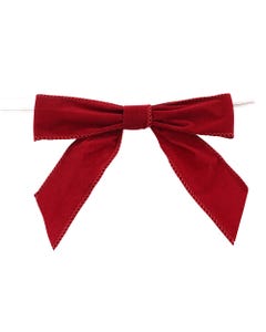 Scarlet Red Velvet 6 Inch x 50 Pieces Bows