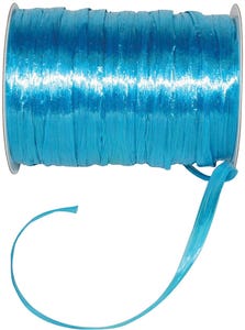 Aqua Blue Matte 1/4 Inch x 100 Yards Wraphia Ribbon