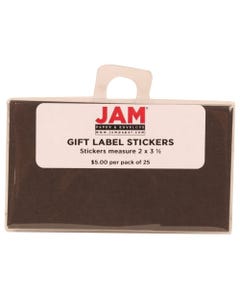Black Pack of 25 Label Stickers 2 x 3 1/2 Labels