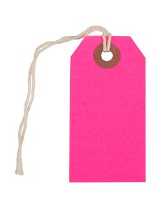 Neon Pink Small Gift Tag 3 1/4 x 1 5/8