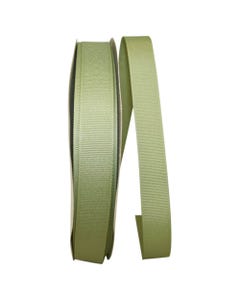 Spring Moss Green Texture 7/8 Inch x 100 Yards Grosgrain Ribbon