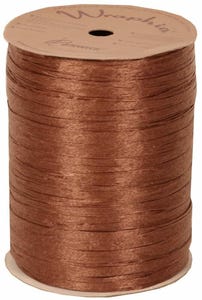 Copper Brown 1/4 Inch x 100 Yards Wraphia Ribbon