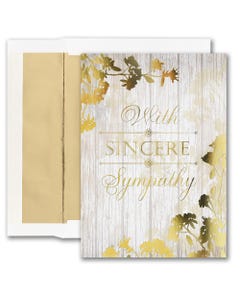 Sympathy Silhouette Wood Card Set - Pack of 25